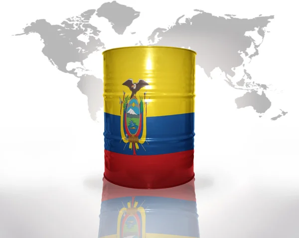 Vat met Ecuadoraanse vlag — Stockfoto