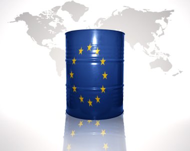 Avrupa Birliği bayrağı ile namlu 