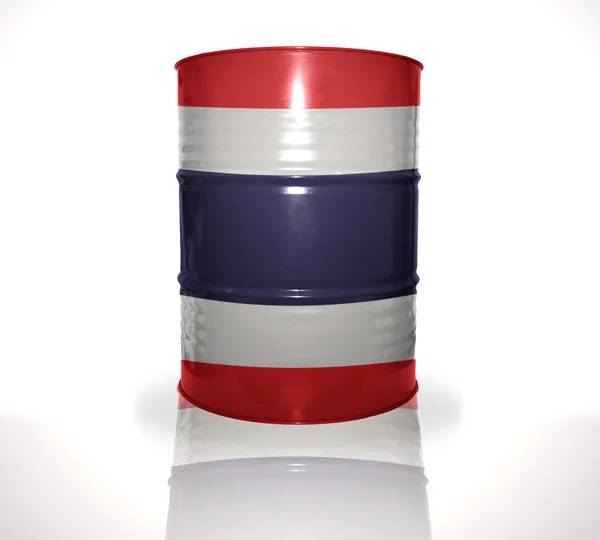 Barrel with thai flag on the white background — Stock Photo, Image