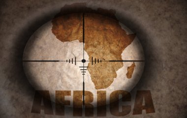 keskin nişancı kapsam vintage Afrika harita amaçlı