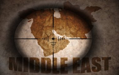 keskin nişancı kapsam vintage Ortadoğu haritaya amaçlı