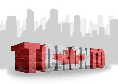 metin Toronto Kanada ulusal bayrak ile 