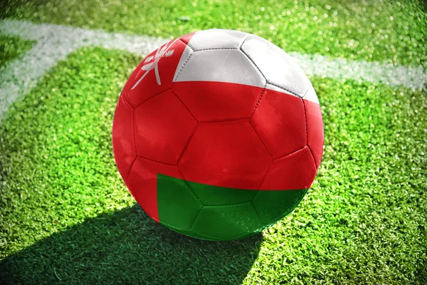 Football ball with the national flag of oman — Stock Photo, Image