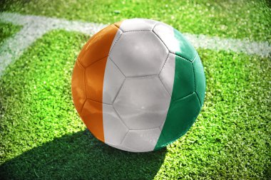 football ball with the national flag of cote divoire
