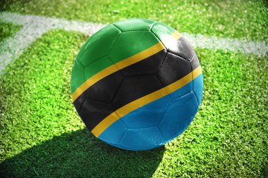 football ball with the national flag of tanzania clipart