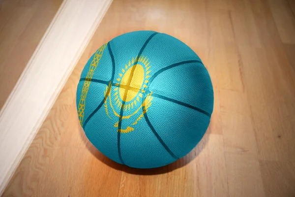 Basketball ball with the national flag of kazakhstan — Stock fotografie