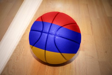 basketbol topu ile Ermenistan bayrağı