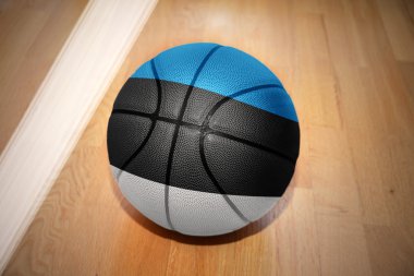 basketball ball with the national flag of estonia