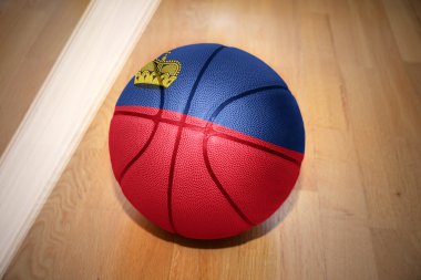 liechtenstein ulusal bayrak ile basketbol topu
