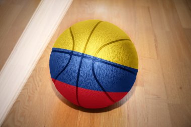basketbol topu ile Kolombiya ulusal bayrak