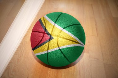 basketbol topu ile guyana bayrağı