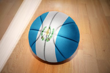 basketbol topu ile guatemala bayrağı