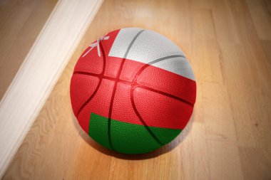 basketball ball with the national flag of oman
