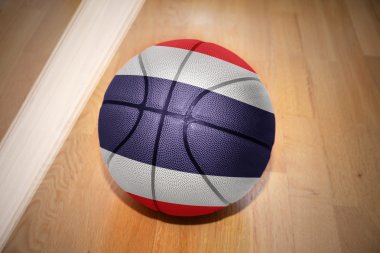 basketball ball with the national flag of thailand
