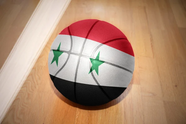 Basketball ball with the national flag of syria — Zdjęcie stockowe