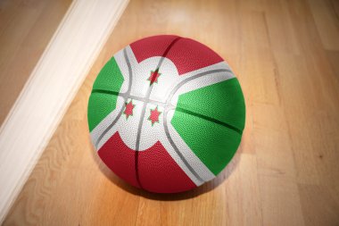 basketball ball with the national flag of burundi