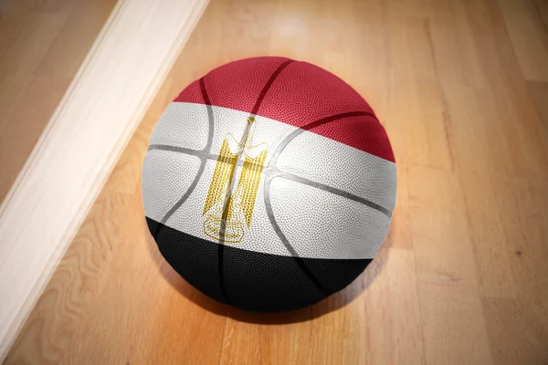 Basketbalový míč s národní vlajka Egypta — Stock fotografie