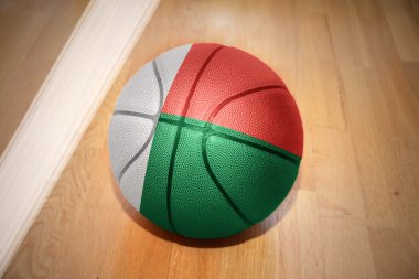 basketbol topu ile Madagaskar bayrağı