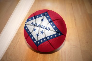 basketbol topu ile arkansas eyalet bayrağı