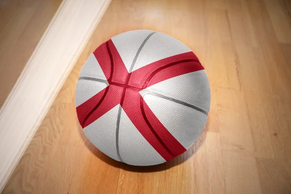Piłkę do koszykówki z Flaga stanu alabama — Zdjęcie stockowe