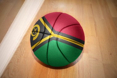 basketball ball with the national flag of vanuatu