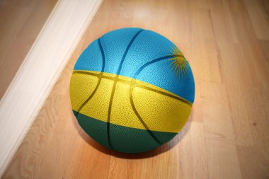 basketball ball with the national flag of rwanda