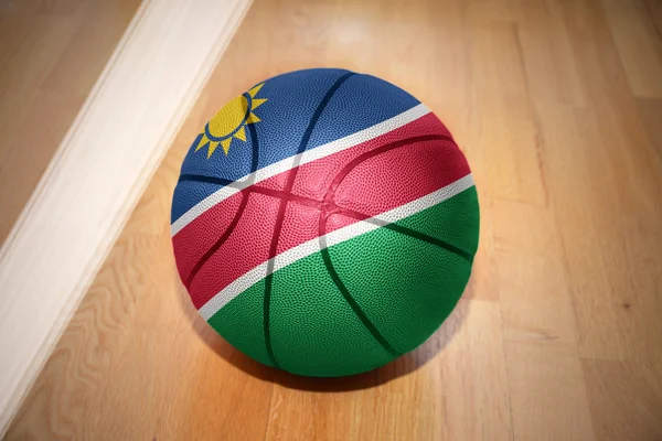 Basketball ball with the national flag of namibia — Zdjęcie stockowe