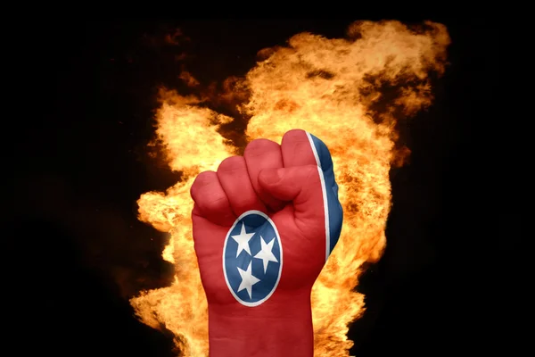 Пожежний кулак з прапором Теннессі — стокове фото