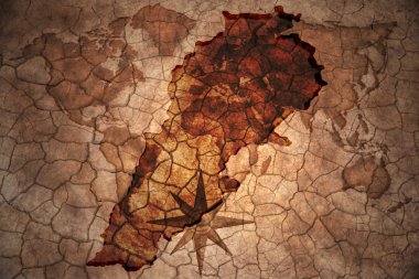 Vintage Lübnan harita