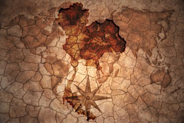 Vintage Tayland Haritası