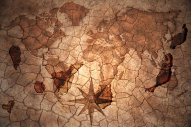 Vintage Kanarya Adaları Haritası