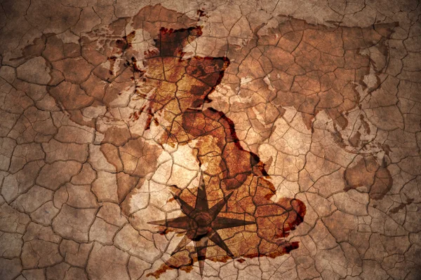 Старовинна карта Великої Британії — стокове фото