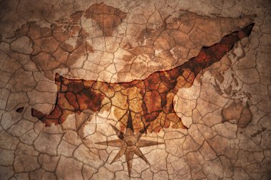 Vintage Kuzey Kıbrıs Haritası