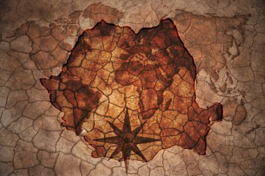 Vintage Romanya harita