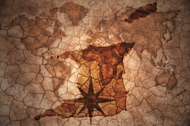 Vintage Trinidad ve Tobago Haritası