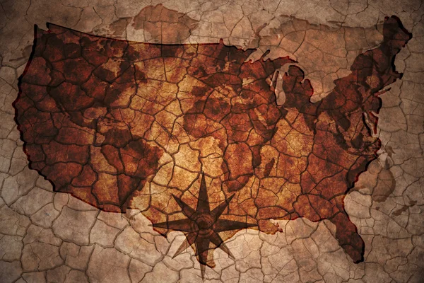 Vintage Verenigde Staten van Amerika-kaart — Stockfoto