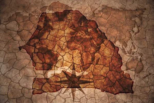 Vintage Σενεγάλη χάρτη — Φωτογραφία Αρχείου