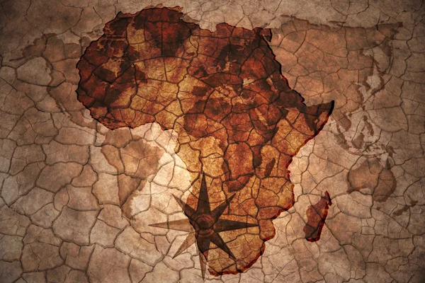 Peta Afrika vintage — Stok Foto