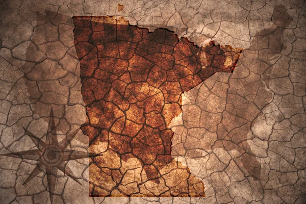 Carte d'état du Minnesota vintage — Photo