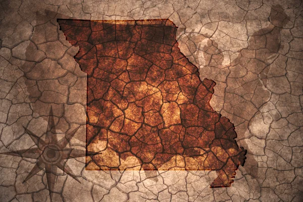 Vintage Missouri mapa del estado — Foto de Stock