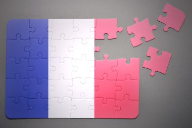 Fransa ulusal bayrak ile bulmaca