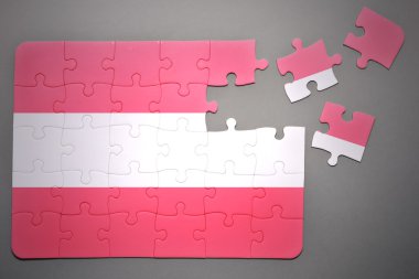 Avusturya ulusal bayrak ile bulmaca