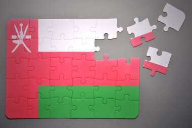 Umman ulusal bayrak ile bulmaca