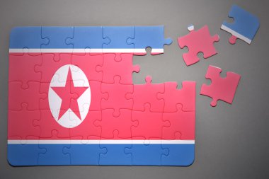 Kuzey Kore bayrağı ile bulmaca
