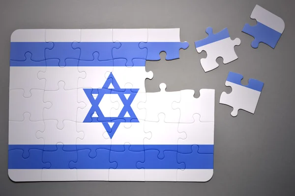 イスラエルの国旗をパズルします。 — ストック写真