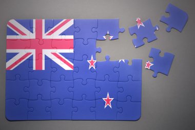 Yeni Zelanda ulusal bayrak ile bulmaca