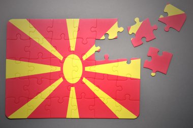 Makedonya ulusal bayrak ile bulmaca