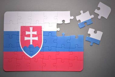 Slovakya ulusal bayrak ile bulmaca