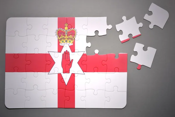 Puzzle with the national flag of northern ireland — Stock Photo, Image