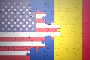 Amerika Birleşik Devletleri ve Romanya ulusal bayrak ile bulmaca
